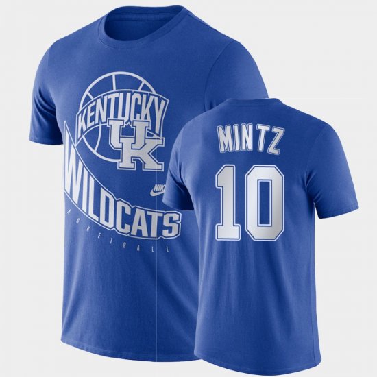 #10 Davion Mintz Retro Basketball University of Kentucky Men Royal T-Shirt 534520-635