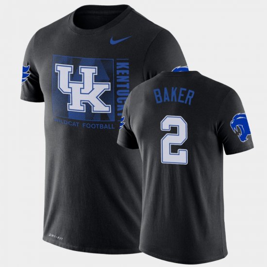 #2 Dorian Baker Team Issue Kentucky Wildcats Performance Men Black T-Shirt 820709-822