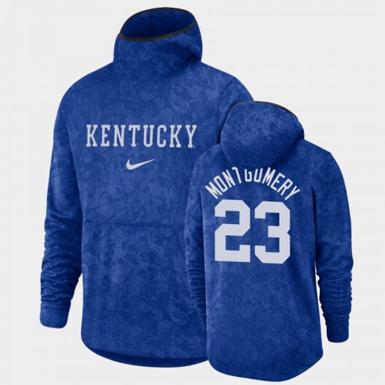 #23 EJ Montgomery Basketball Spotlight Kentucky Pullover Team Logo Men Royal Hoodie 594381-183