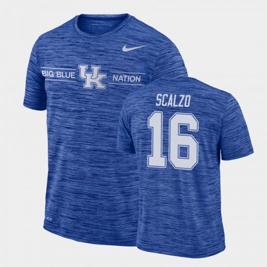 #16 Nik Scalzo GFX Velocity Kentucky Wildcats Sideline Legend Performance Mens Royal T-Shirt 828343-556