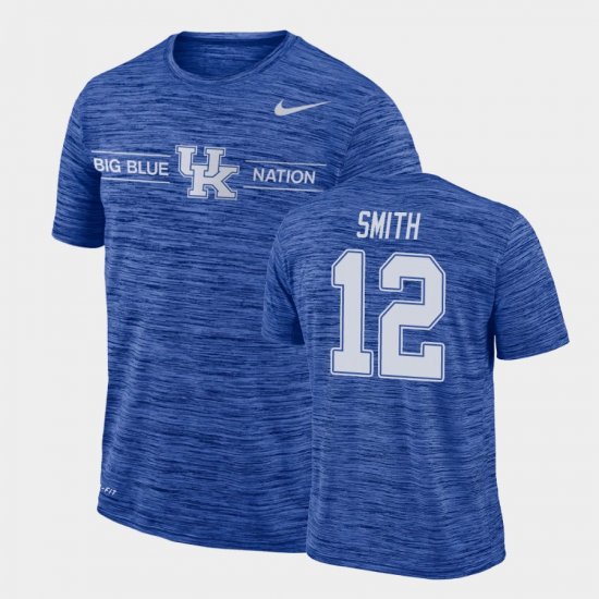 #12 Sawyer Smith GFX Velocity University of Kentucky Sideline Legend Performance Men Royal T-Shirt 175853-390