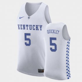 #5 Immanuel Quickley College Basketball Kentucky Road Men's White Jersey 127891-392