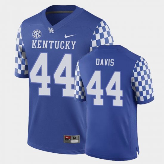 #44 Jamin Davis College Football Kentucky Game Men Royal Jersey 873571-245