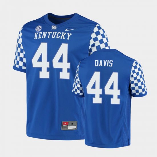 #44 Jamin Davis Game Kentucky Wildcats Mens Royal Jersey 378161-228