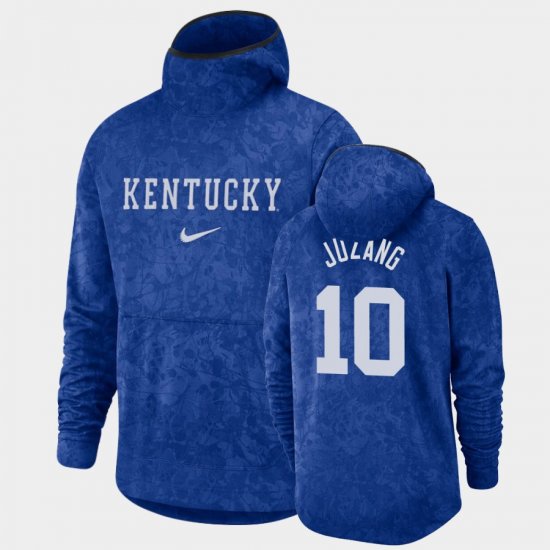 #10 Johnny Juzang Basketball Spotlight University of Kentucky Pullover Team Logo Mens Royal Hoodie 698272-260