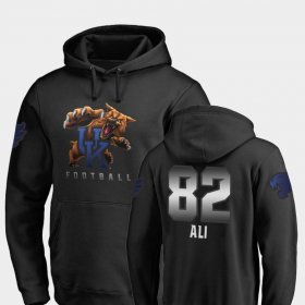 #82 Josh Ali Midnight Mascot University of Kentucky Football Mens Black Hoodie 902930-119 #82 Josh Ali Midnight Mascot University of Kentucky Football Mens Black Hoodie 902930-119