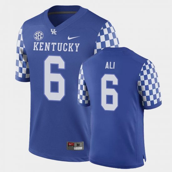 #6 Josh Ali College Football Kentucky Wildcats Game Men Royal Jersey 758057-541