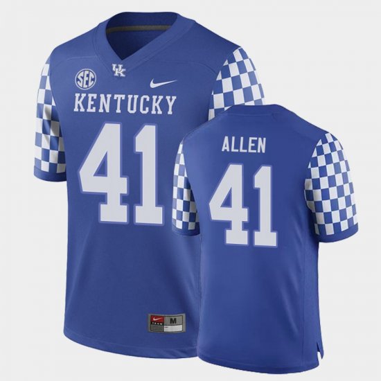 #41 Josh Allen College Football Wildcats Game Men Royal Jersey 917450-535