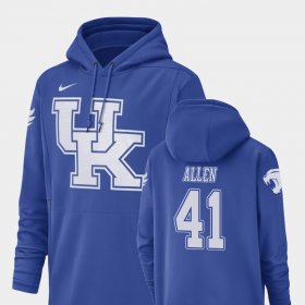 #41 Josh Allen Champ Drive Kentucky Wildcats Football Performance Men's Royal Hoodie 490155-754 #41 Josh Allen Champ Drive Kentucky Wildcats Football Performance Men's Royal Hoodie 490155-754