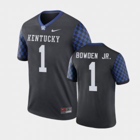 #1 Lynn Bowden Jr. Legend Kentucky Wildcats Football Performance Mens Black Jersey 971797-951