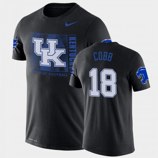 #18 Randall Cobb Team Issue University of Kentucky Performance Men\'s Black T-Shirt 430310-281