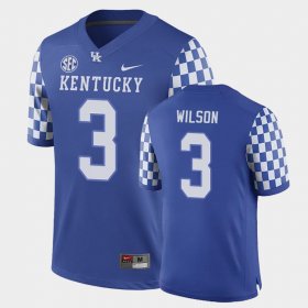 #3 Terry Wilson College Football Wildcats Game Men's Royal Jersey 394816-192