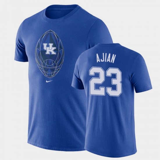 #23 Tyrell Ajian Football Icon Wildcats Legend Men Royal T-Shirt 250593-948