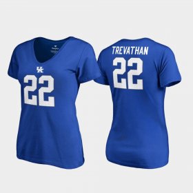 #22 Danny Trevathan College Legends Kentucky Wildcats V-Neck Women's Royal T-Shirt 664344-905 #22 Danny Trevathan College Legends Kentucky Wildcats V-Neck Women's Royal T-Shirt 664344-905